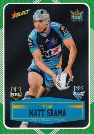 2012 NRL Champions Peeled Parallel Card - PSS057 Matt Srama Gold Coast Titans