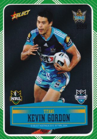 2012 NRL Champions Peeled Parallel Card - PSS059 Kevin Gordon Gold Coast Titans