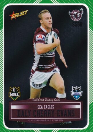 2012 NRL Champions Peeled Parallel Card - PSS066 Daly Cherry-Evans Manly Sea Eagles