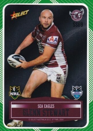 2012 NRL Champions Peeled Parallel Card - PSS069 Glenn Stewart Manly Sea Eagles