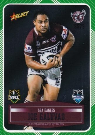 2012 NRL Champions Peeled Parallel Card - PSS072 Joe Galuvao Manly Sea Eagles
