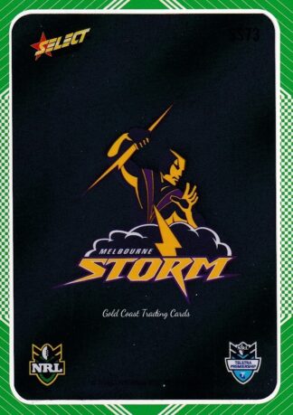 2012 NRL Champions Peeled Parallel Card - PSS073 Melbourne Storm Logo
