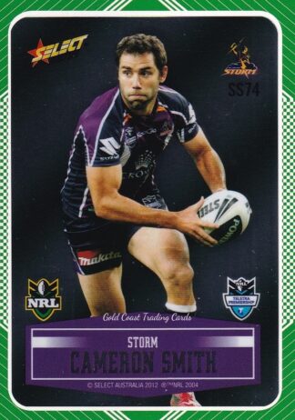 2012 NRL Champions Peeled Parallel Card - PSS074 Cameron Smith Melbourne Storm