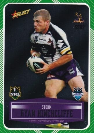 2012 NRL Champions Peeled Parallel Card - PSS082 Ryan Hinchcliffe Melbourne Storm