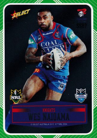 2012 NRL Champions Peeled Parallel Card - PSS087 Wes Naiqama Newcastle Knights