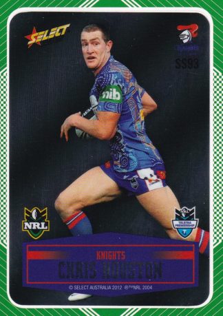 2012 NRL Champions Peeled Parallel Card - PSS093 Chris Houston Newcastle Knights