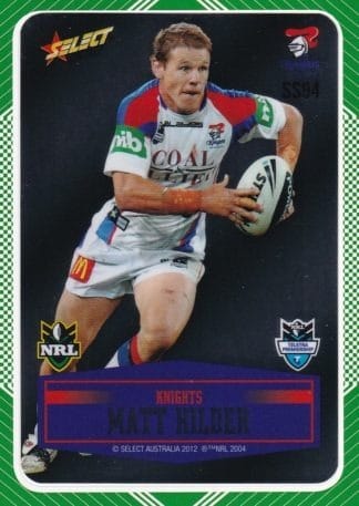 2012 NRL Champions Peeled Parallel Card - PSS094 Matt Hilder Newcastle Knights