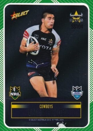 2012 NRL Champions Peeled Parallel Card - PSS104 James Tamou North Qld Cowboys
