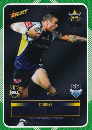 2012 NRL Champions Peeled Parallel Card - PSS108 Tariq Sims North Qld Cowboys