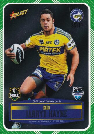 2012 NRL Champions Peeled Parallel Card - PSS111 Jarryd Hayne Parramatta Eels