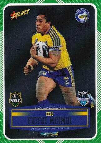 2012 NRL Champions Peeled Parallel Card - PSS112 Fuifui Moimoi Parramatta Eels