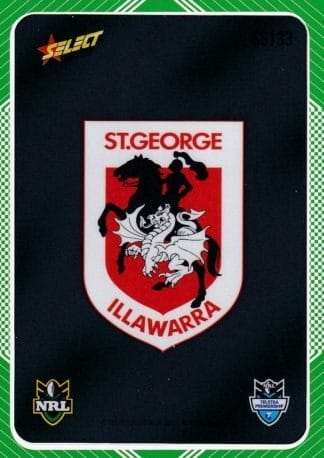 2012 NRL Champions Peeled Parallel Card - PSS133 St George Dragons Logo