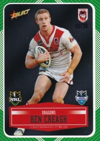 2012 NRL Champions Peeled Parallel Card - PSS136 Ben Creagh St George Dragons