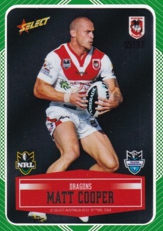 2012 NRL Champions Peeled Parallel Card - PSS137 Matt Cooper St George Dragons
