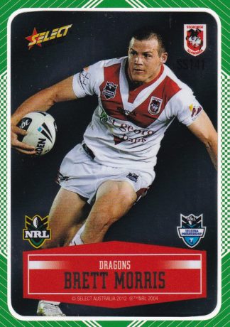 2012 NRL Champions Peeled Parallel Card - PSS141 Brett Morris St George Dragons