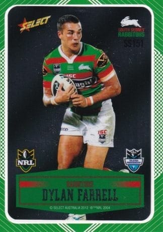 2012 NRL Champions Peeled Parallel Card - PSS151 Dylan Farrell South Sydney Rabbitohs