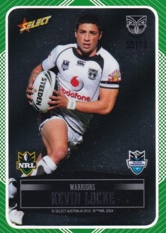 2012 NRL Champions Peeled Parallel Card - PSS173 Kevin Locke Warriors