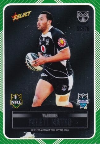 2012 NRL Champions Peeled Parallel Card - PSS176 Feleti Mateo Warriors