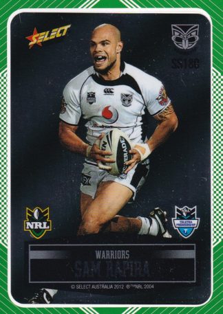 2012 NRL Champions Peeled Parallel Card - PSS180 Sam Rapira Warriors