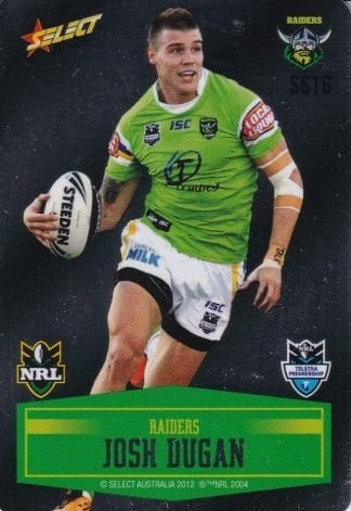 2012 NRL Champions Unpeeled Parallel Card - SS016 Josh Dugan Canberra Raiders