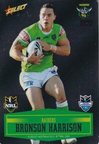 2012 NRL Champions Unpeeled Parallel Card - SS022 Bronson Harrison Canberra Raiders