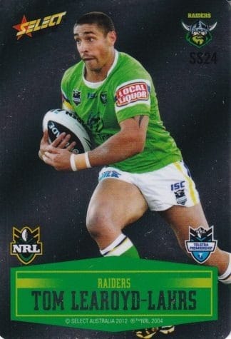 2012 NRL Champions Unpeeled Parallel Card - SS024 Tom Learoyd-Lahrs Canberra Raiders