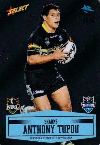 2012 NRL Champions Unpeeled Parallel Card - SS044 Anthony Tupou Cronulla Sharks