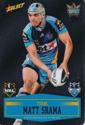 2012 NRL Champions Unpeeled Parallel Card - SS057 Matt Srama Gold Coast Titans