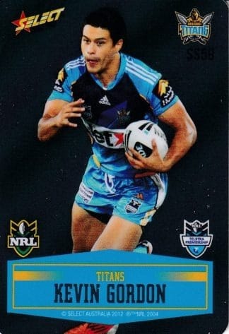 2012 NRL Champions Unpeeled Parallel Card - SS059 Kevin Gordon Gold Coast Titans