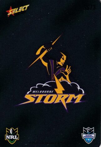 2012 NRL Champions Unpeeled Parallel Card - SS073 Melbourne Storm Logo