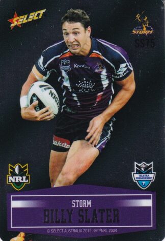 2012 NRL Champions Unpeeled Parallel Card - SS075 Billy Slater Melbourne Storm
