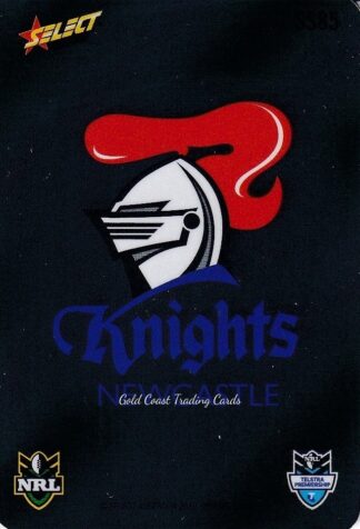 2012 NRL Champions Unpeeled Parallel Card - SS085 Newcastle Knights Logo