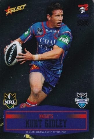 2012 NRL Champions Unpeeled Parallel Card - SS086 Kurt Gidley Newcastle Knights