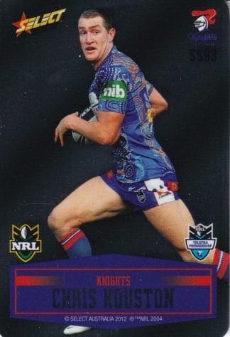 2012 NRL Champions Unpeeled Parallel Card - SS093 Chris Houston Newcastle Knights
