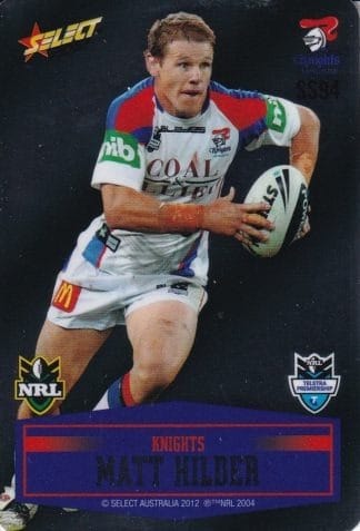 2012 NRL Champions Unpeeled Parallel Card - SS094 Matt Hilder Newcastle Knights