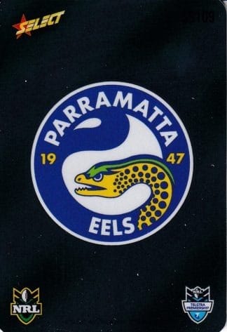 2012 NRL Champions Unpeeled Parallel Card - SS109 Parramatta Eels Logo