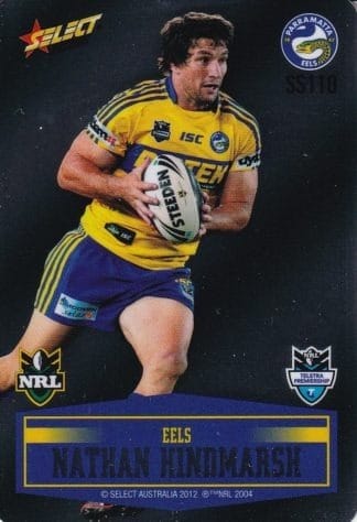 2012 NRL Champions Unpeeled Parallel Card - SS110 Nathan Hindmarsh Parramatta Eels