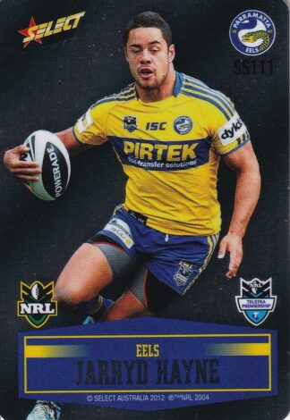 2012 NRL Champions Unpeeled Parallel Card - SS111 Jarryd Hayne Parramatta Eels