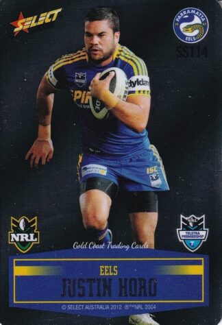 2012 NRL Champions Unpeeled Parallel Card - SS114 Justin Horo Parramatta Eels