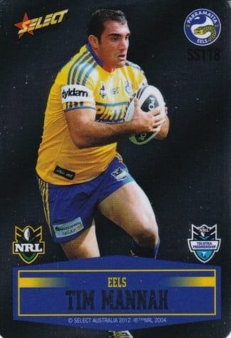 2012 NRL Champions Unpeeled Parallel Card - SS118 Tim Mannah Parramatta Eels