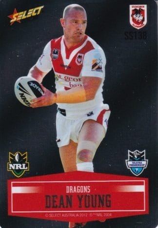 2012 NRL Champions Unpeeled Parallel Card - SS138 Dean Young St George Dragons