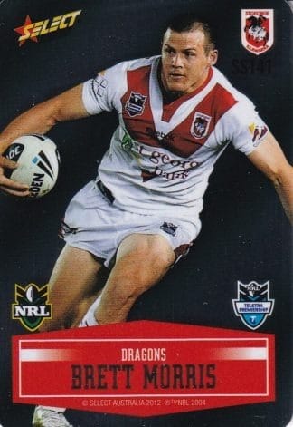 2012 NRL Champions Unpeeled Parallel Card - SS141 Brett Morris St George Dragons