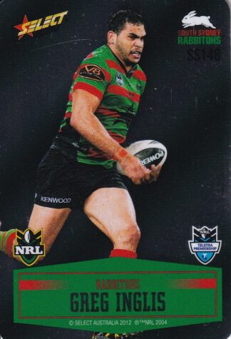 2012 NRL Champions Unpeeled Parallel Card - SS148 Greg Inglis South Sydney Rabbitohs
