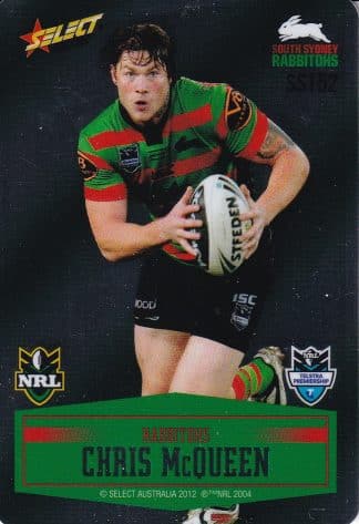 2012 NRL Champions Unpeeled Parallel Card - SS152 Chris McQueen South Sydney Rabbitohs