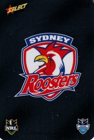 2012 NRL Champions Unpeeled Parallel Card - SS157 Sydney Roosters Logo