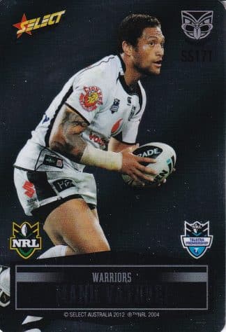 2012 NRL Champions Unpeeled Parallel Card - SS171 Manu Vatuvei Warriors