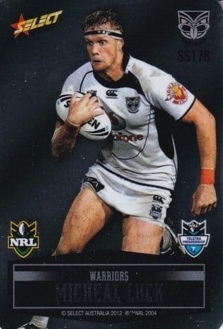 2012 NRL Champions Unpeeled Parallel Card - SS178 Michael Luck Warriors