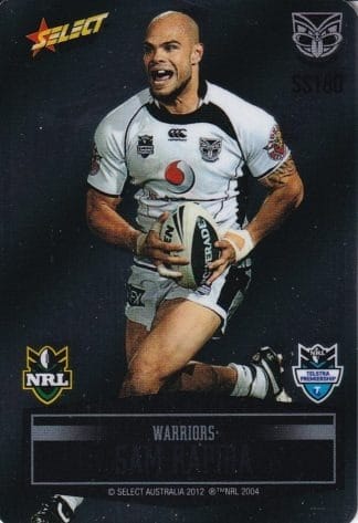 2012 NRL Champions Unpeeled Parallel Card - SS180 Sam Rapira Warriors