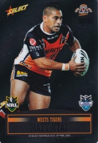 2012 NRL Champions Unpeeled Parallel Card - SS192 Matt Utai Wests Tigers