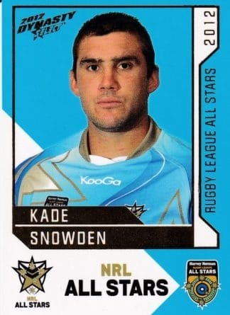 2012 NRL Dynasty NRL All Star - AS28 Kade Snowden
